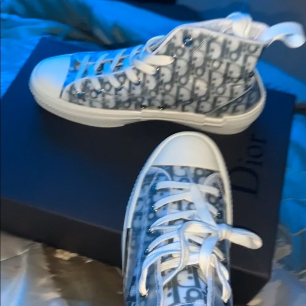Door mens hightop B23 black and white size 8 - Picture 2 of 4